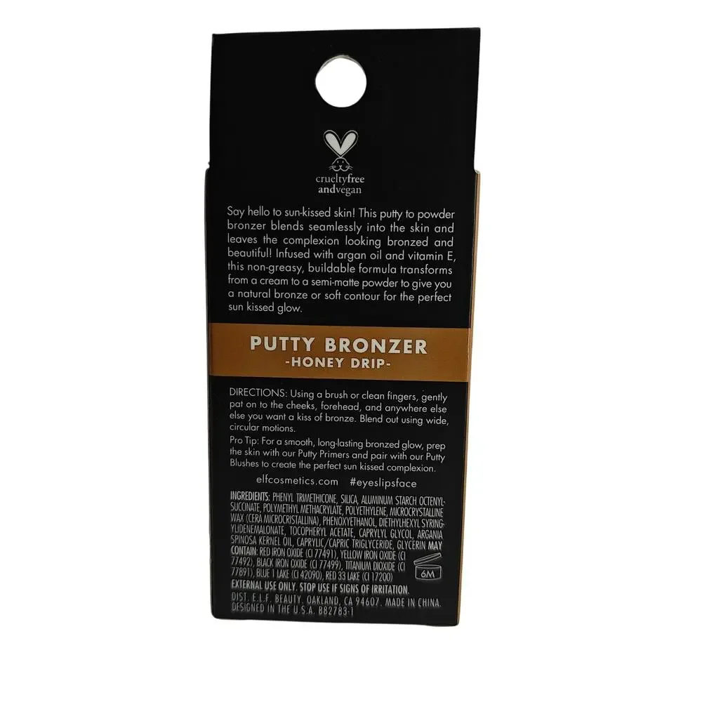E.l.f. Cosmetics Putty Bronzer in Honey Drip Vegan and Cruelty-Free Makeup